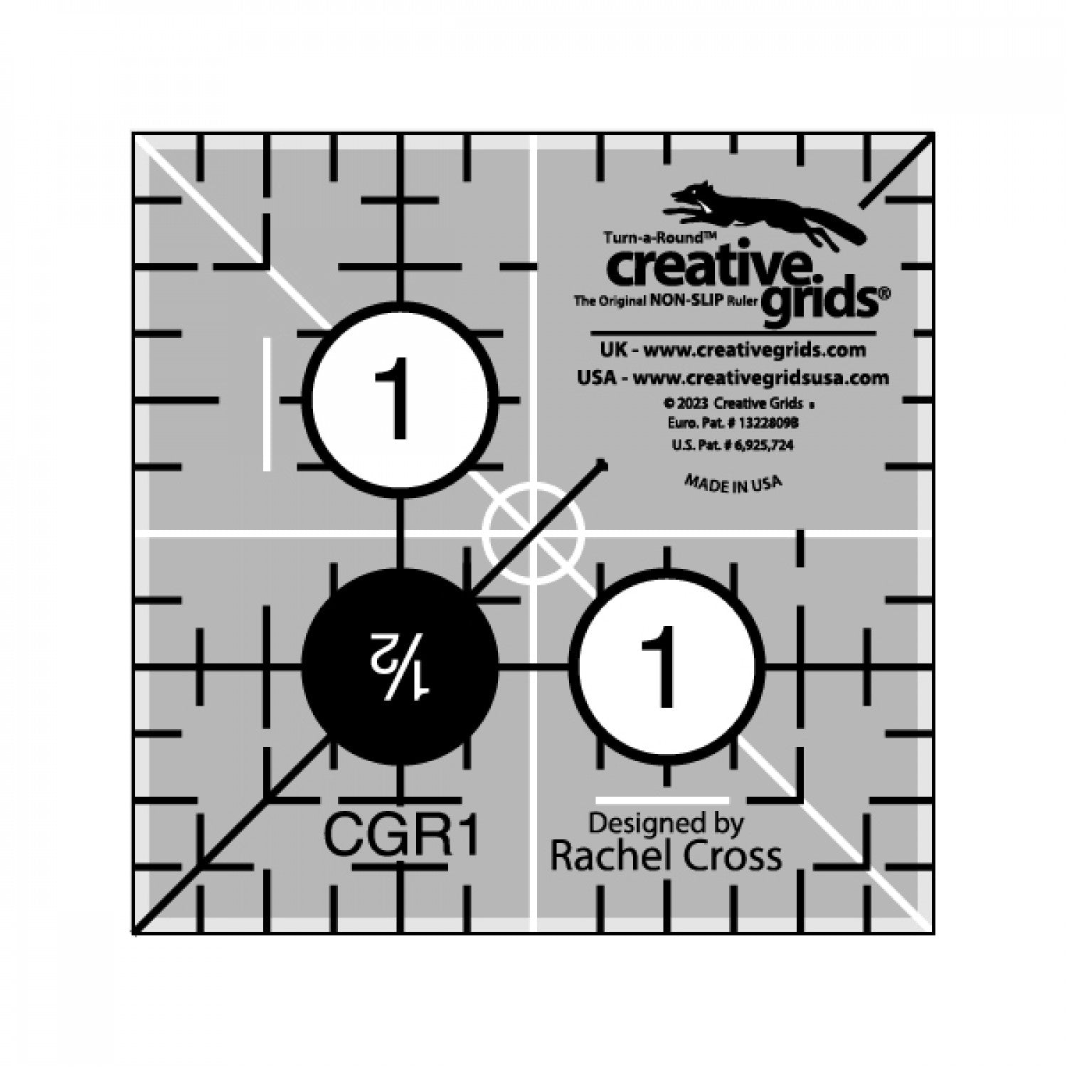 Creative Grids 4-1/2-inch Square Quilt Ruler CGR4 